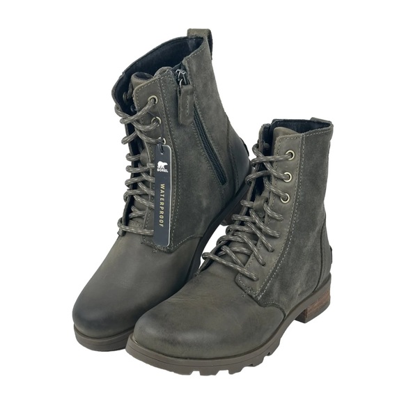 sorel emelie waterproof leather & suede booties